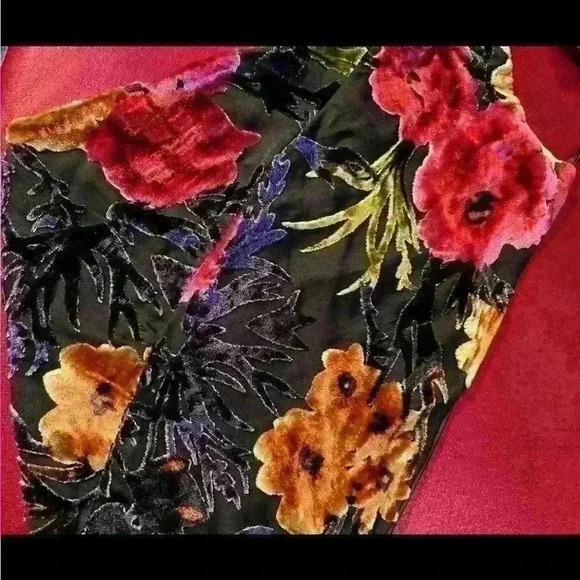 New  We Wore what Womens Velvet Top Flocked Velvet Cowl Top Medium sorority. - Picture 3 of 3